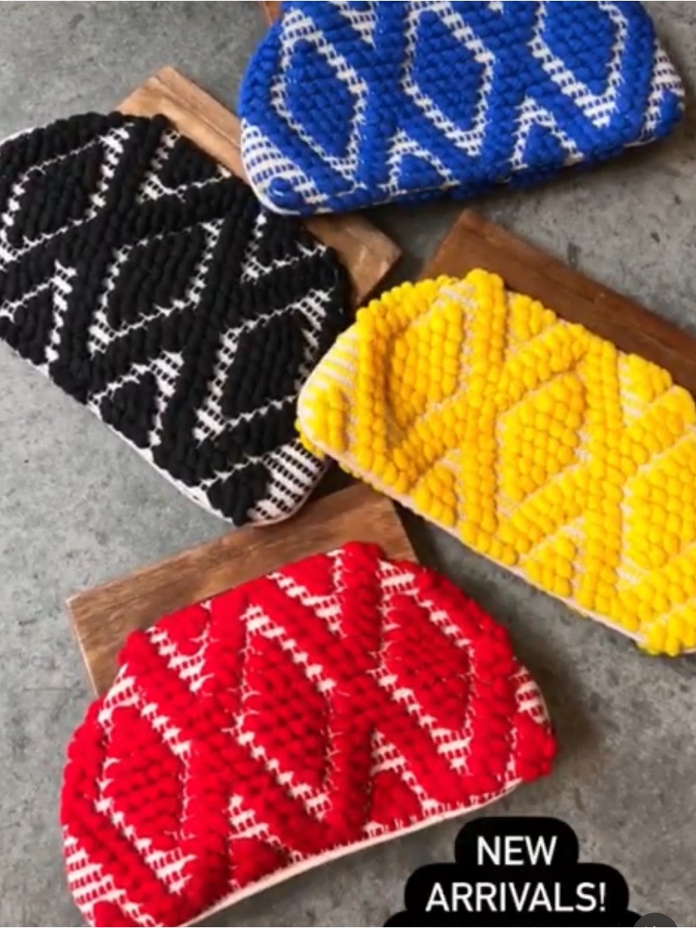 NWT- Fabulous MJ- Textured Knit Clutch in Red Only*